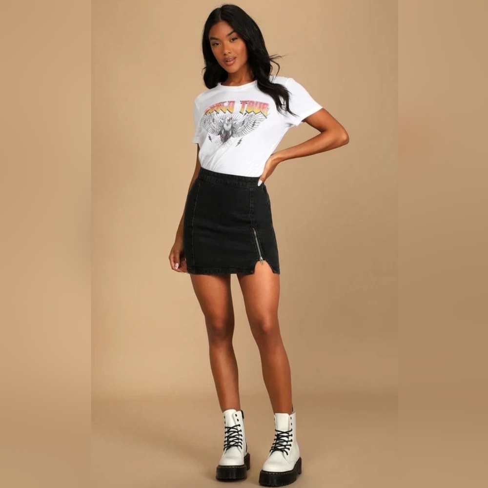 Denim Zipper Skirt